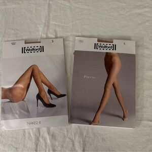 Wolford Pure 10 tights/ panty hose: 2 Pair